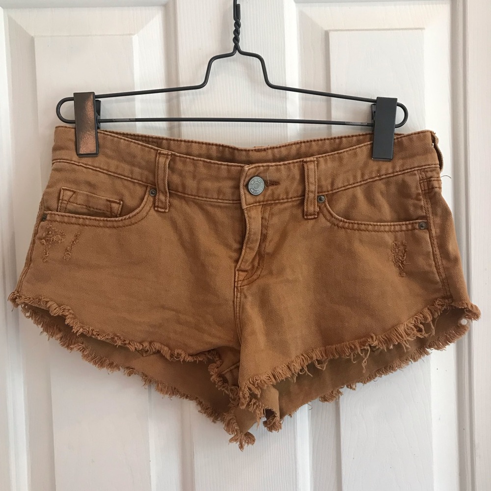 Mustard Low Rise Denim Short